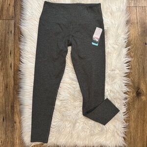 MTA Sport Girls Gray High Rise Active Leggings Size XL 14/16 NWT Skinny Fit